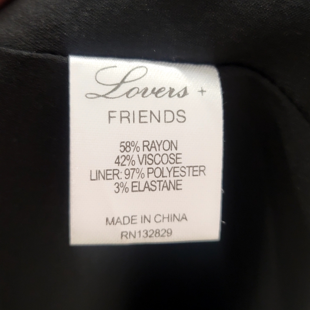 LOVER + FRIENDS Black Halter Gown Maxi Dress With Side Slit Size Medium - Picture 14 of 17